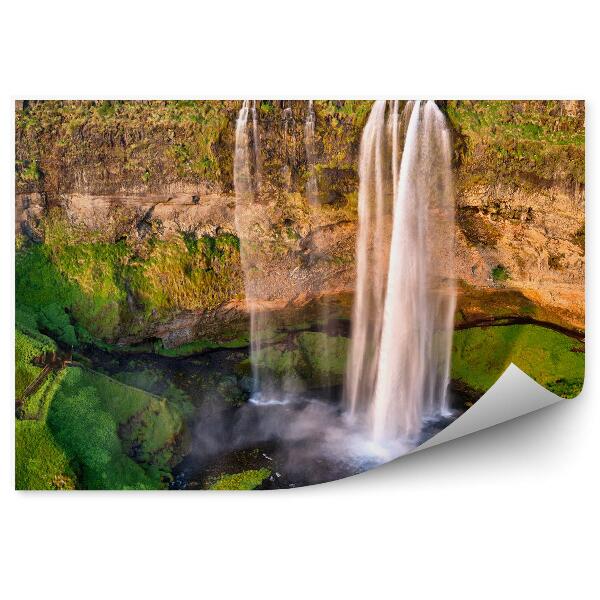 Fototapet pentru perete Cascada de pod din lemn de natură verde