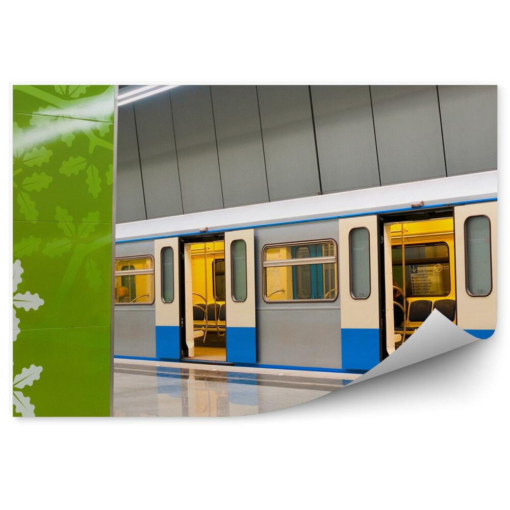 Fototapet perete Tren de metrou tunel călătorie ușoară