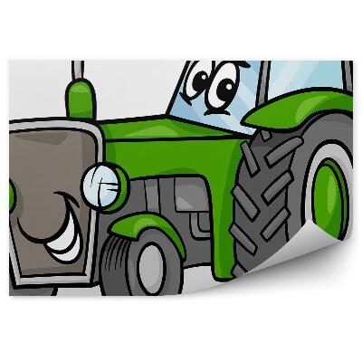 Fototapet perete Tractor verde zâmbitor