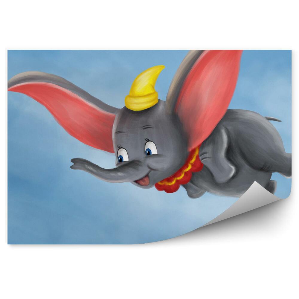 Fototapet perete Elefant de circ zburător pe cer