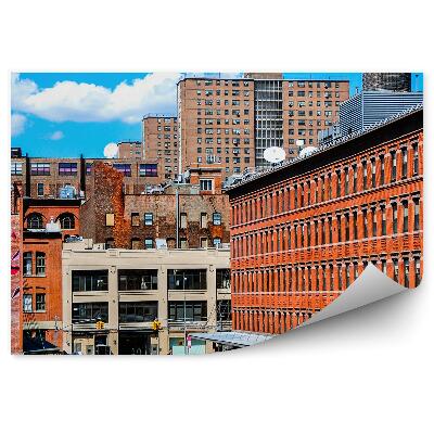 Fototapet Clădiri Străzi Taxiuri Galbene Oameni New York