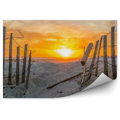 Fototapet Gard Pietre Plajă Apus De Soare Cer