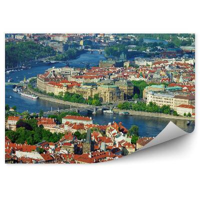 Fototapet pentru perete Panoramă A Orașului Vltava Vedere Aeriană Praga
