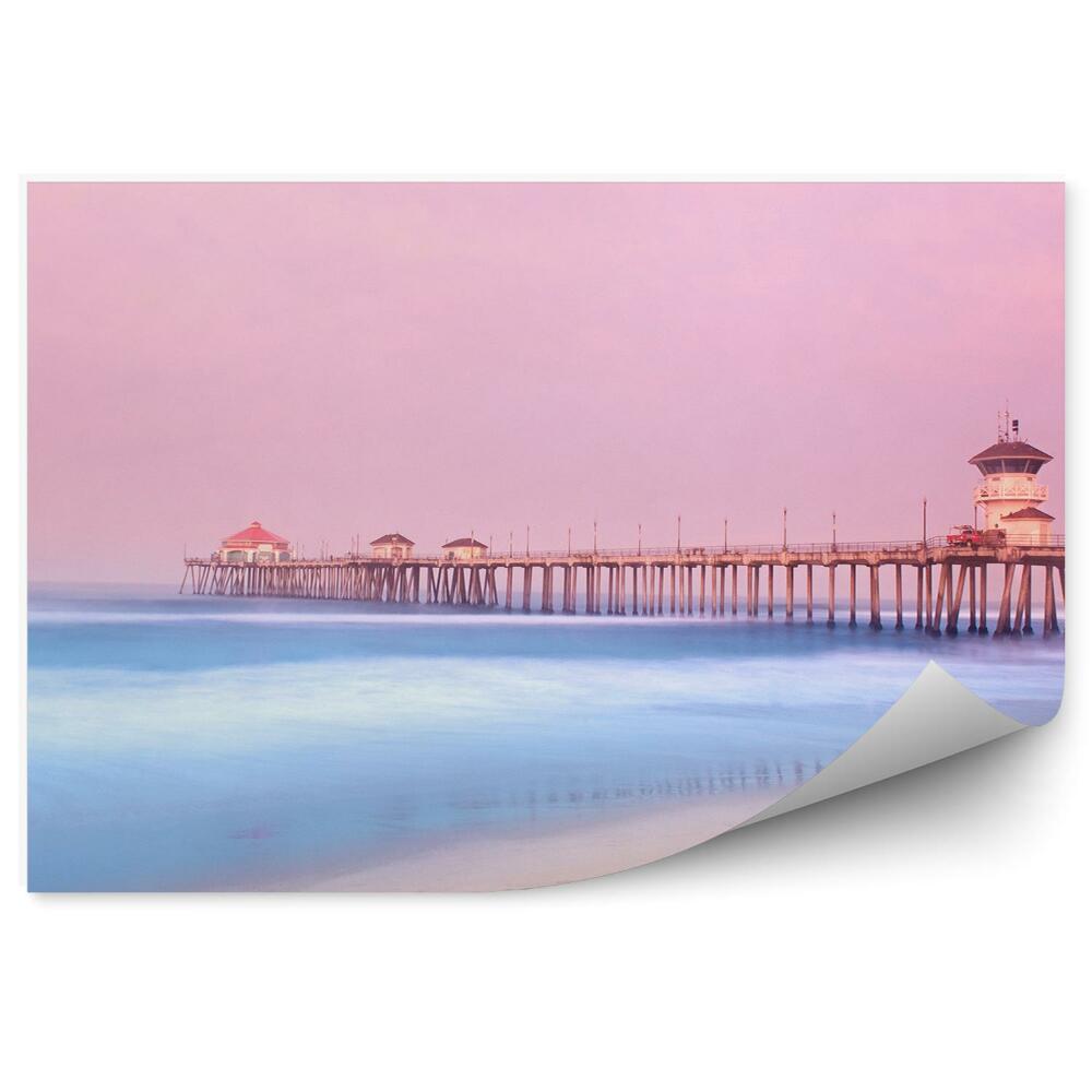 Fototapet Pier de beton pe plajă mare