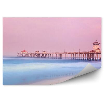 Fototapet Pier de beton pe plajă mare