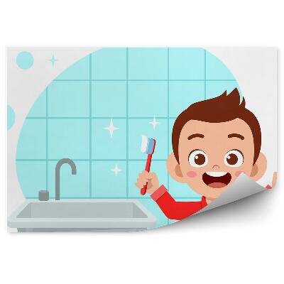 Fototapet Pasta de dinti periuta de dinti igiena baie