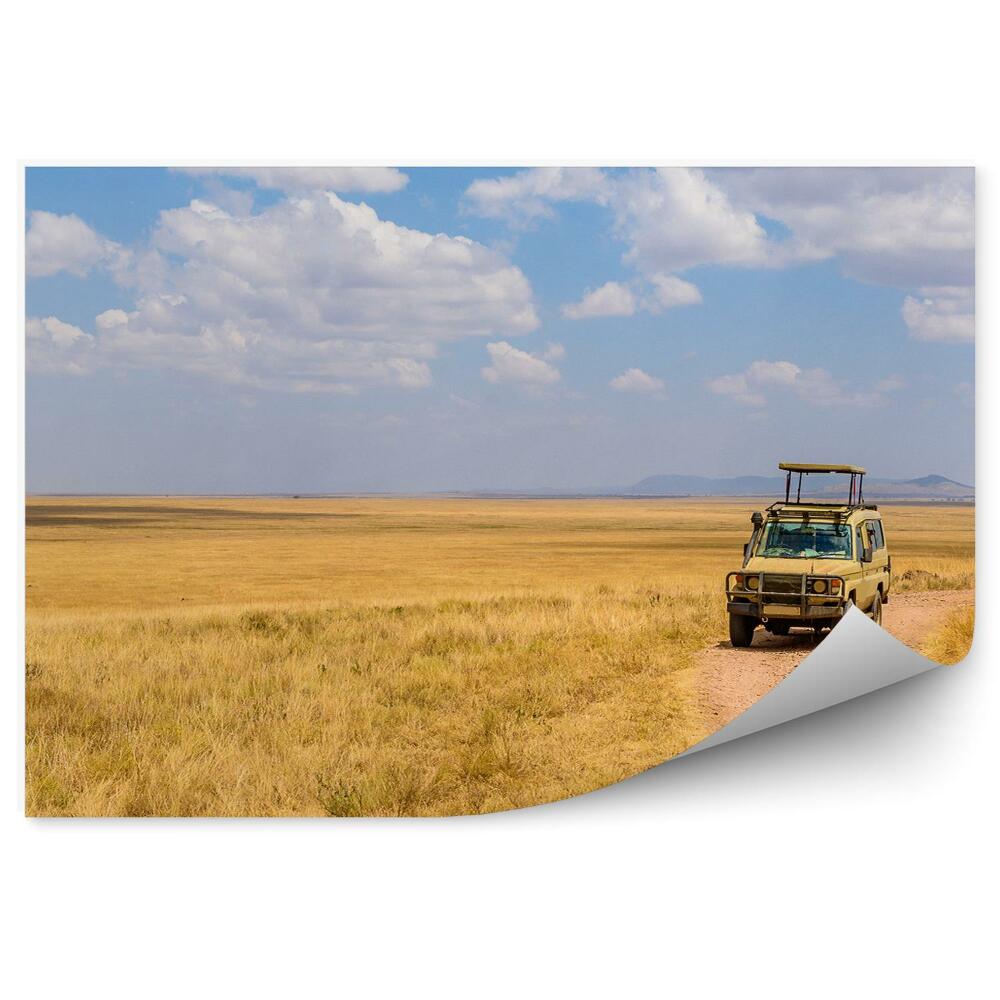 Fototapet Masina De Safari Off-Road Pe Savana