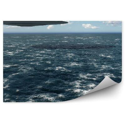 Decor fototapet 3D Ozn Navă Spațială Mare Cer Nori