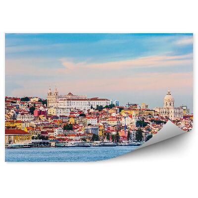 Decor fototapet Lisabona Vedere Aeriană Clădiri Nori Oceanic