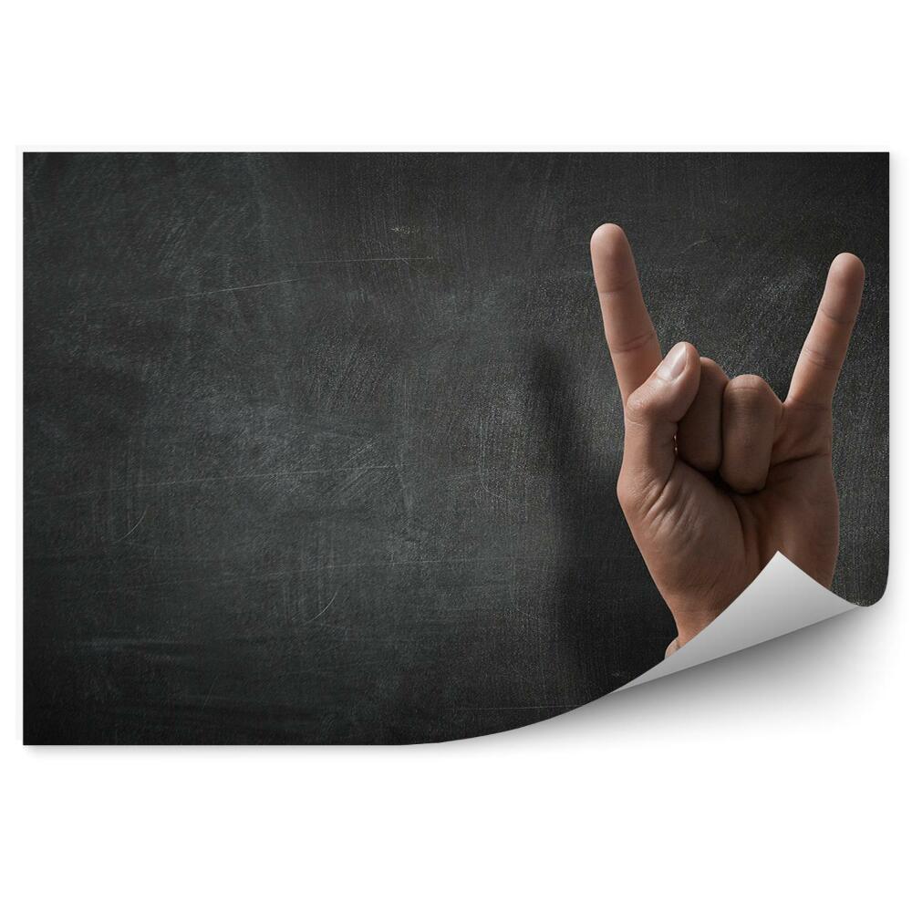 Fototapet perete Gestul Mâinii Rock Costum Fundal Întunecat