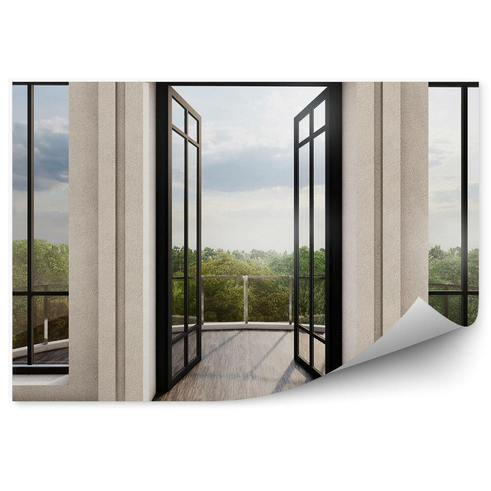 Decor fototapet Arhitectură vedere de sus a pădurii din vârful copacilor