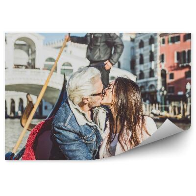 Fototapet perete Vacanță fericită la Veneția sărut cuplu