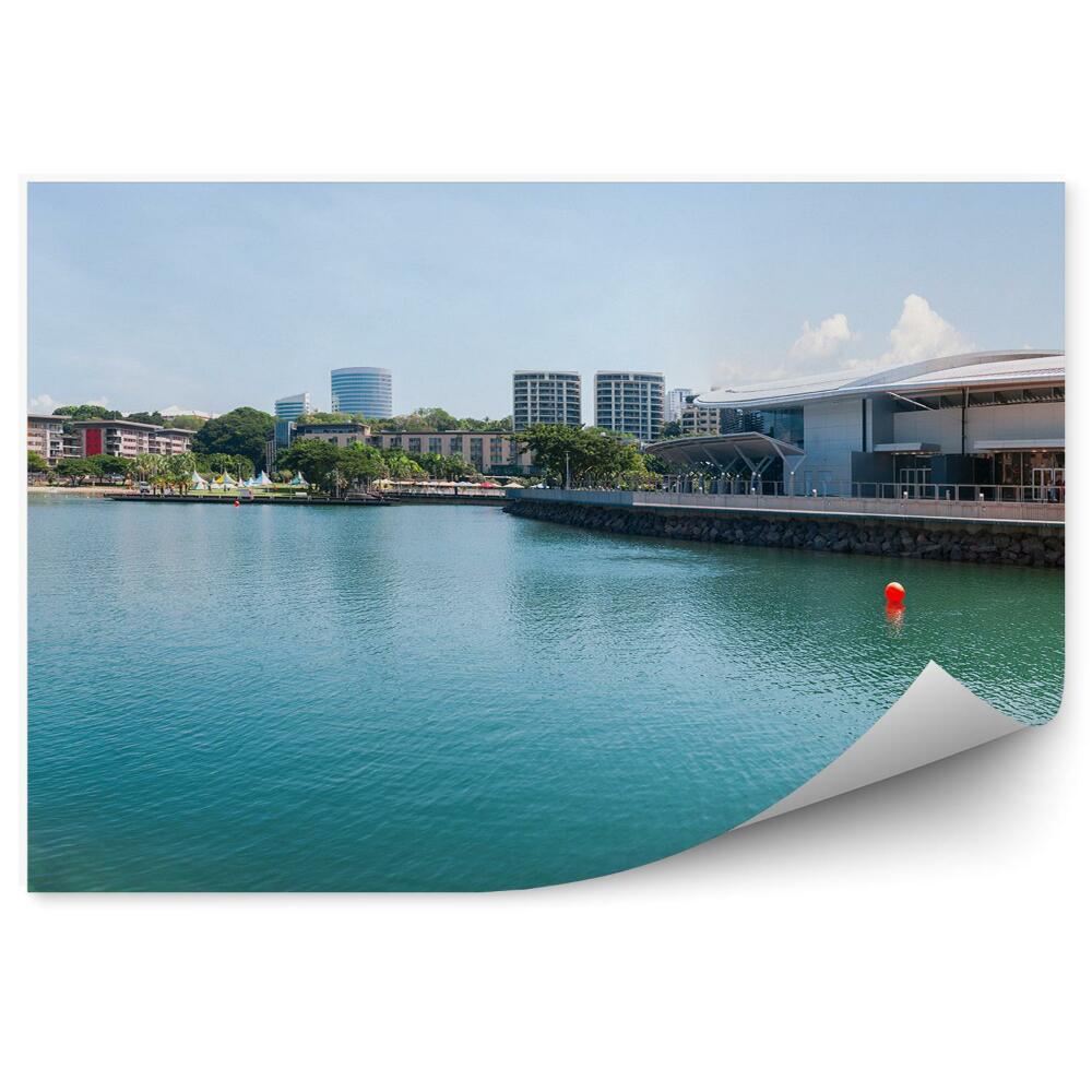 Fototapet perete Vedere Panoramică Asupra Orașului Darwin Marks Stânci Copaci Cer Nori