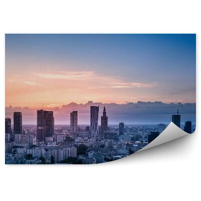 Fototapet pentru perete Palatul Culturii Și Științei Varșovia Zgârie-Nori Vedere Aeriană