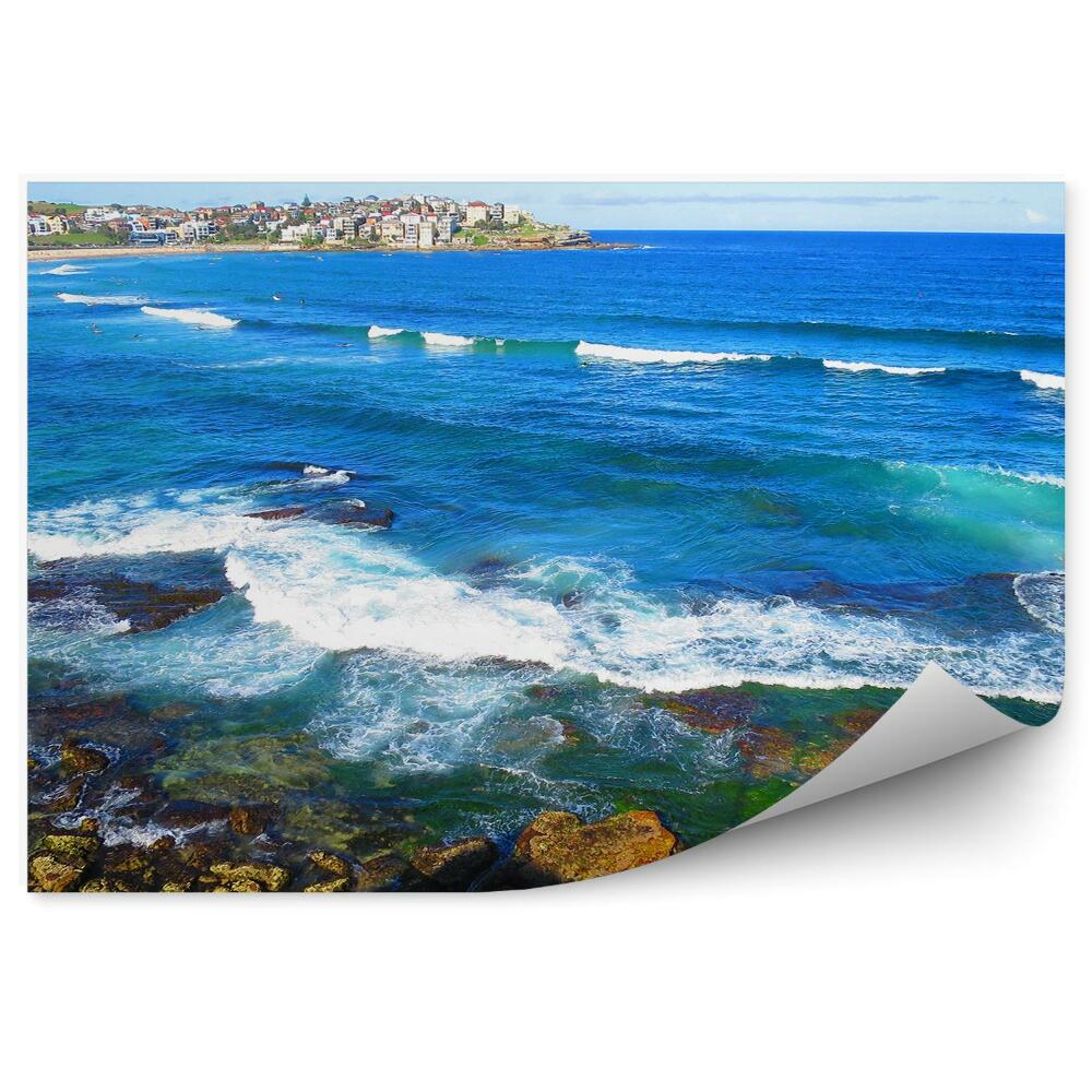 Fototapet perete Clădiri Stânci Ocean Oameni Cer Apă