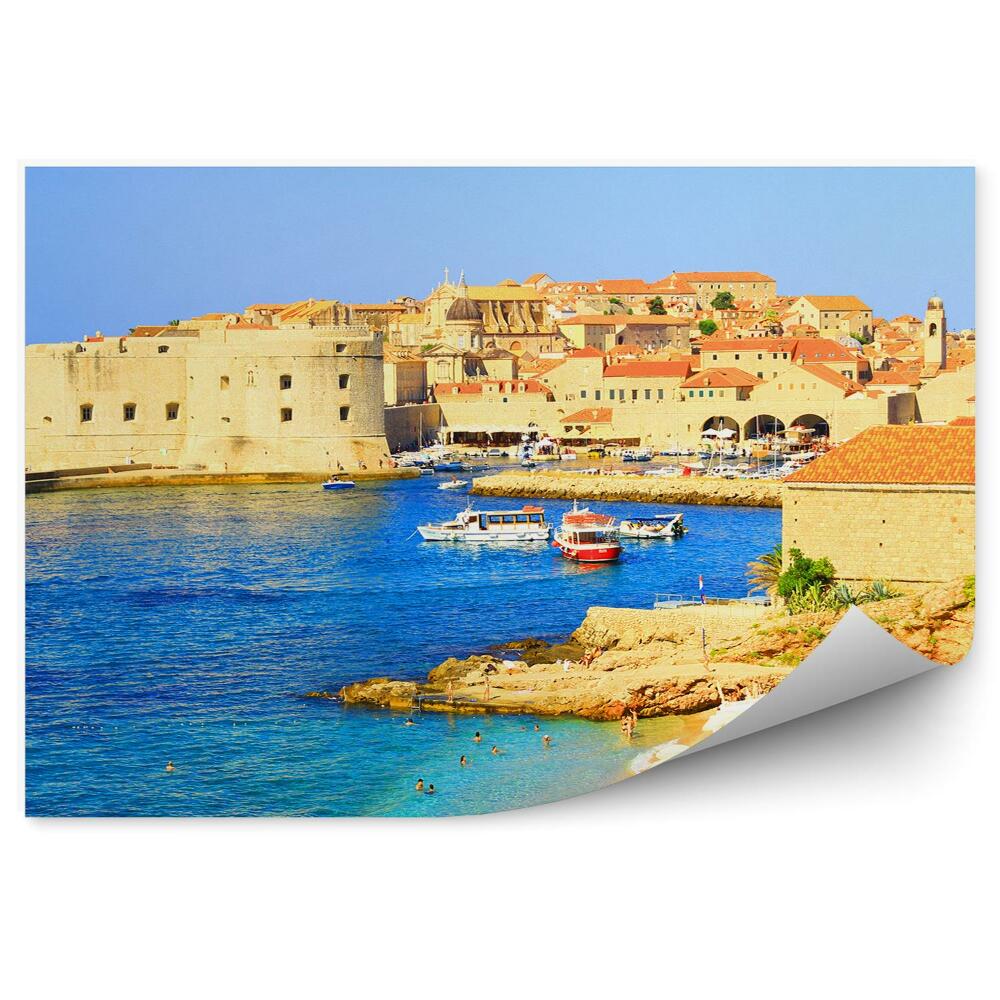 Decor fototapet Turism croația plajă turiști orizont