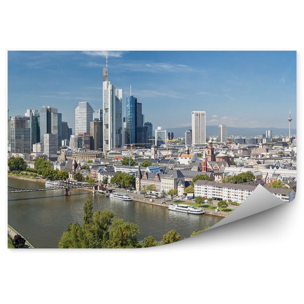 Fototapet Râul două maluri de râu arhitectura orașului