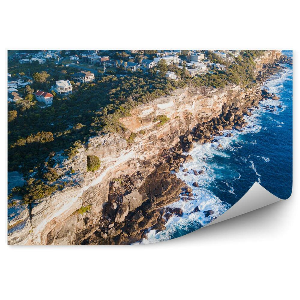 Fototapet vintage Vedere Aeriană A Orizontului Sydney Stânci Ocean