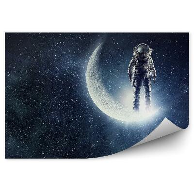 Fototapet vintage Stele Din Cer Astronaut În Semiluna