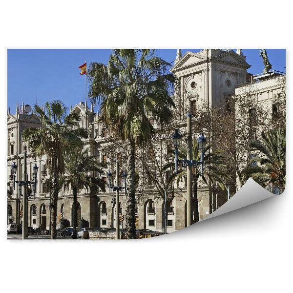 Decor fototapet Barcelona, Spania, orașul cu palmieri