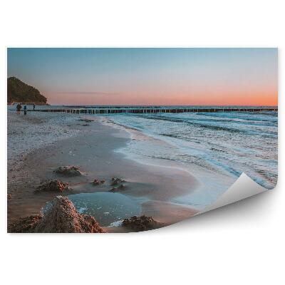 Fototapet perete Valuri Mare Nisip Țărm Soare Strălucește