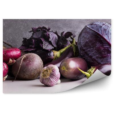 Decor fototapet Legume roșii violet varză sfeclă vinete