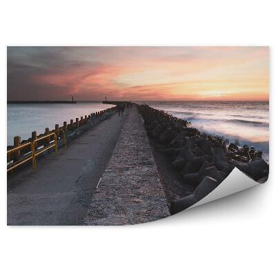 Fototapet perete Calea De Dig Cu Cer Înnorat