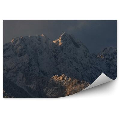 Fototapet vintage Munții Giewont Tatry Zăpadă Iarnă Stâncă Sarnia