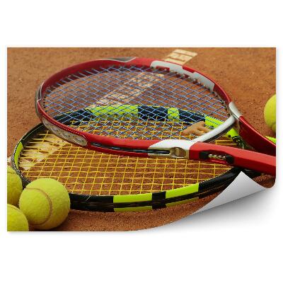 Decor fototapet Teren de tenis cu mingi de rachetă