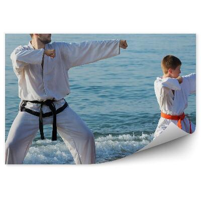 Fototapet perete Karate de formare de formare ocean plajă