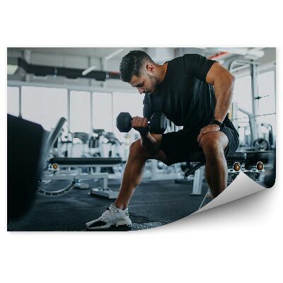 Decor fototapet Bărbat halterofilă culturistă sală de gimnastică