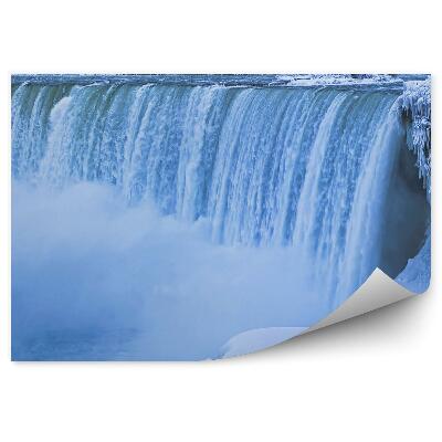 Fototapet perete Copacii Niagara Falls Adăpostesc Zăpadă Gheață De Iarnă
