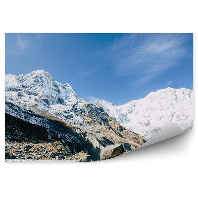 Decor fototapet Zăpadă La Poalele Munților Himalaya Și Cerul Albastru