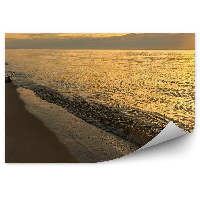 Fototapet perete Urme Portocalii De Lumina Soarelui Pe Nisip