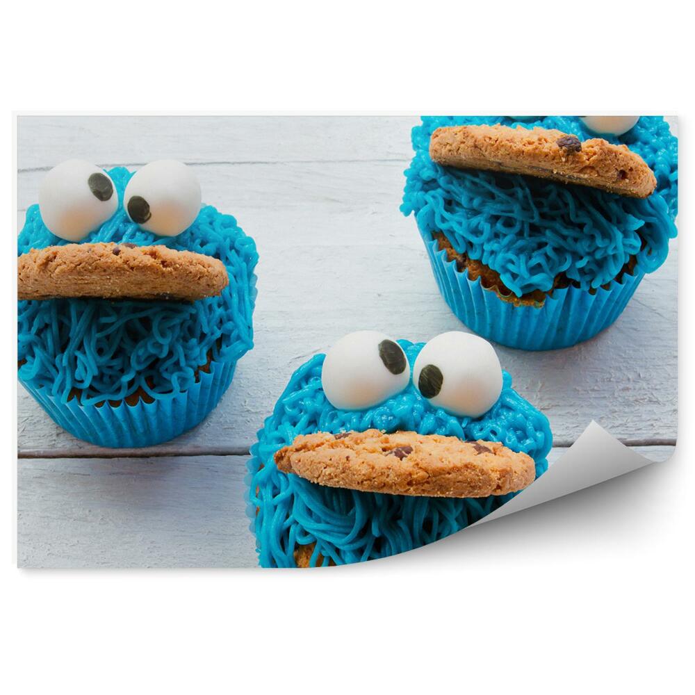 Fototapet vintage Cupcakes produse de copt cookie monster deserturi