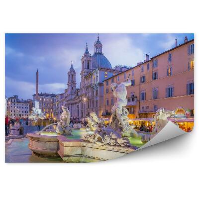 Decor fototapet Orașul fântână mișcarea turiștilor Italia