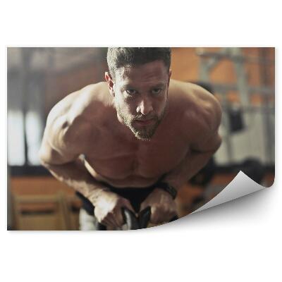 Fototapet vintage Exercitarea pe bicicleta de exerciții