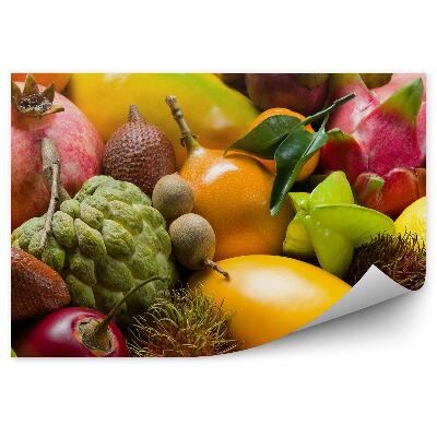 Fototapet perete Teanc de fructe tropicale proaspete colorate