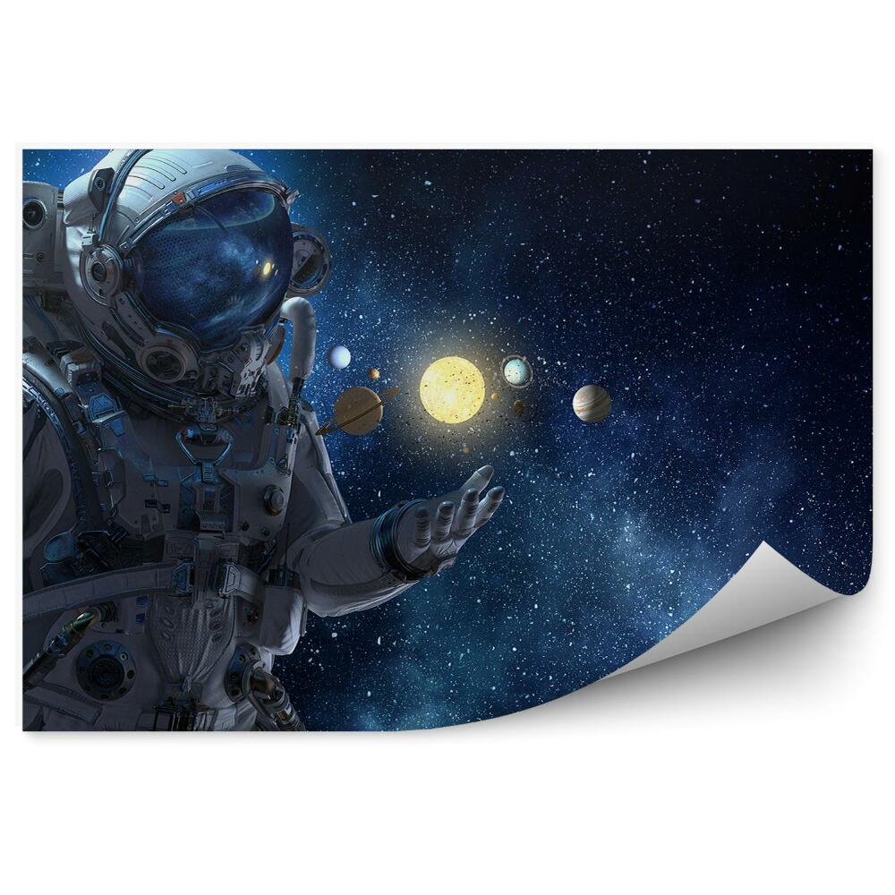 Fototapet pentru perete Astronauți Planete Soare Cer Stele