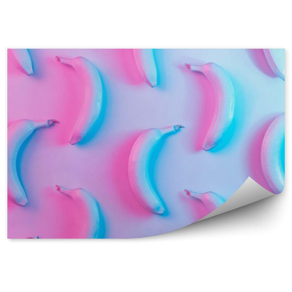 Fototapet vintage Model de banane în culori vii