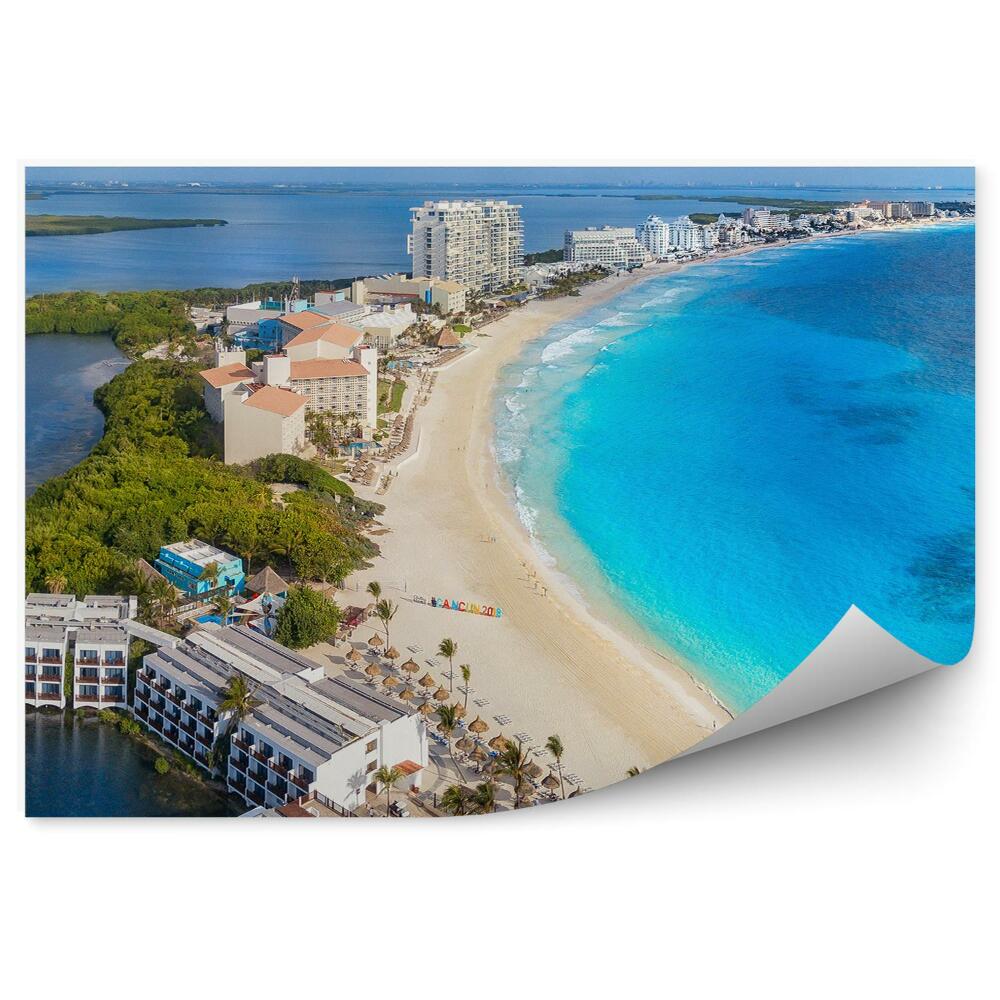 Fototapet perete Blue Lagoon Insula Oraș Turism Șezlonguri De Plajă