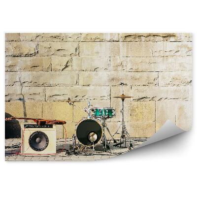 Fototapet pentru perete Instrumente Muzicale Tobe Chitara