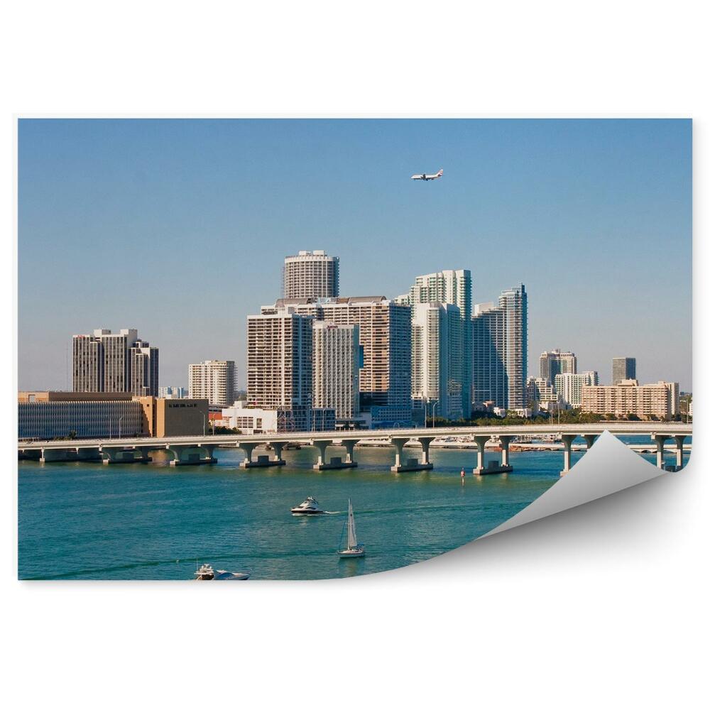 Fototapet vintage Bărci cu pânze pod transport urban