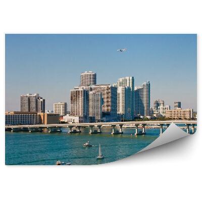 Fototapet vintage Bărci cu pânze pod transport urban