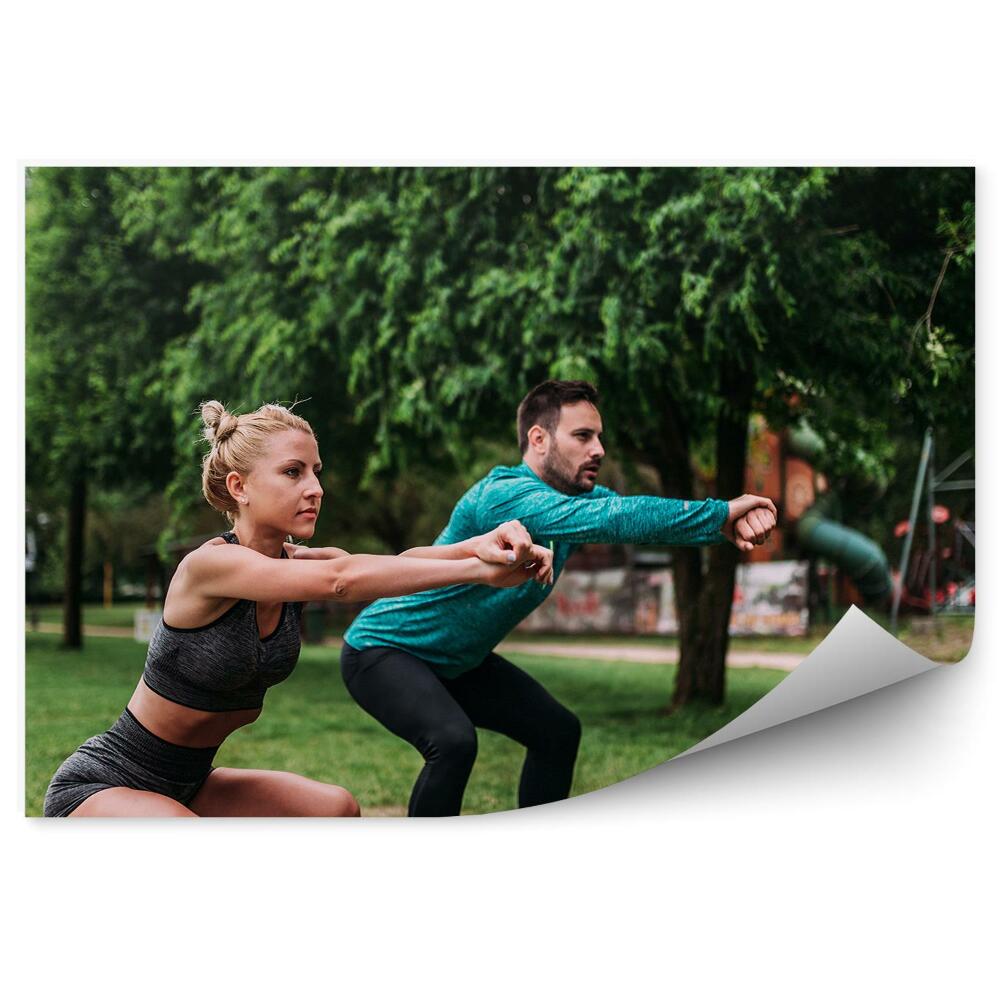 Fototapet perete Fitness copac sport sport stretching