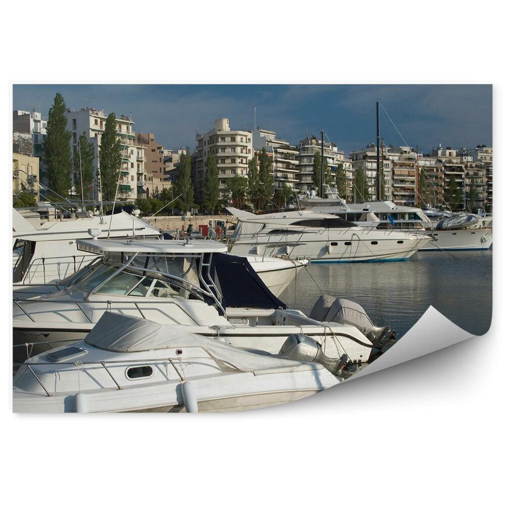 Fototapet Barci oras cladiri arhitectura grecia