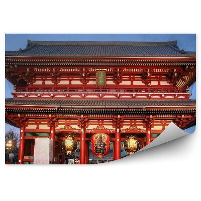 Fototapet vintage Poarta templul Tokyo mișcarea turiștilor