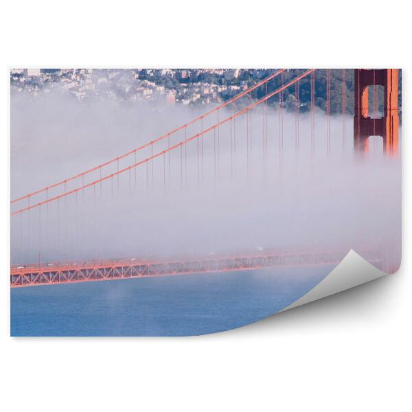 Decor fototapet San Francisco Golden Gate Bridge Ocean Dimineața Ceață Zgârie-Nori Vedere La Oraș