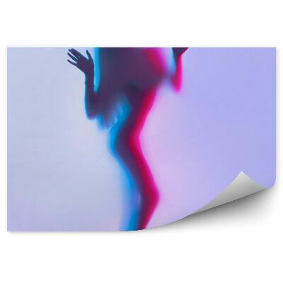 Fototapet perete Model de fată sexy colorează dansul corporal