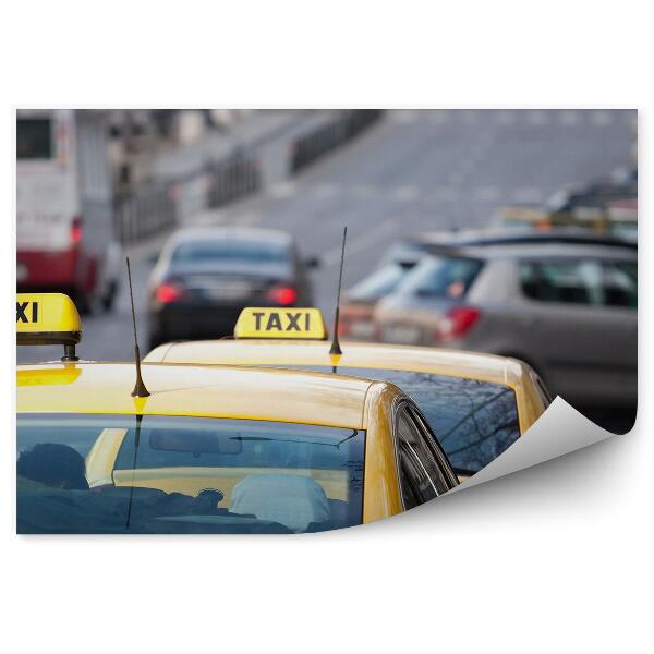 Fototapet pentru perete Taxiuri galbene vehicule trafic rutier